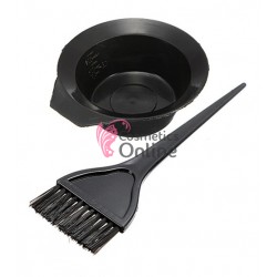 Set pentru vopsit parul cu bol Negru, set 2 piese 